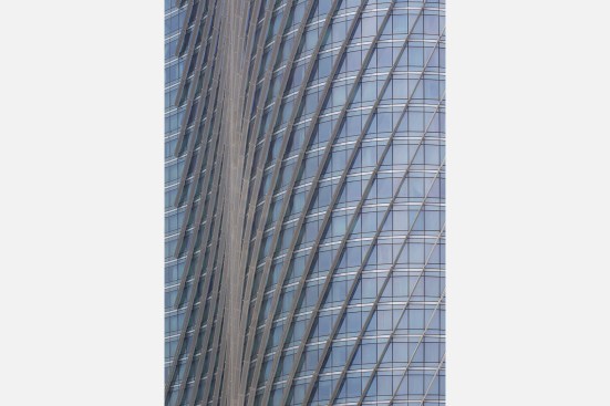 Detail of hotel tower curtainwall