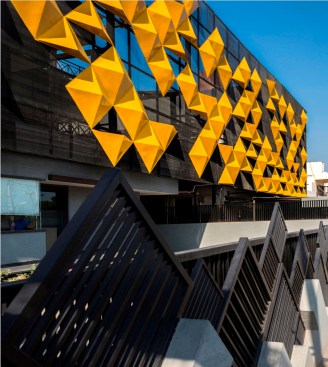 The design allows for the building to be connected whilst following the by-laws