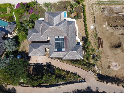 Cheemaun Beach Villa Aerial View by OBMI Architecture Firm