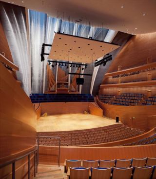 Inside the 1,600-seat Helzberg Concert Hall, home to the Kansas City Symphony.