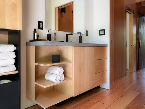 The Shop Guest Bathroom in Chilmark, MA, designed by Erin Pellegrino