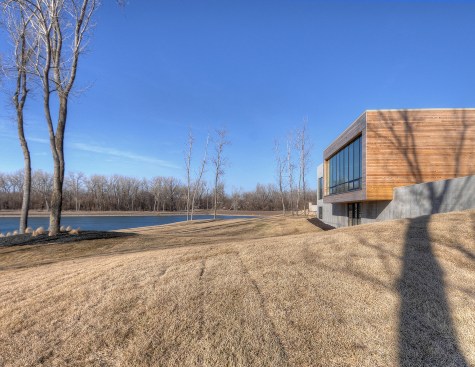 Exterior looking east