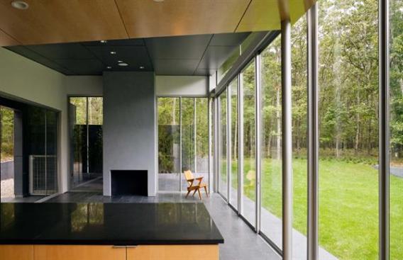 The homes main indoor living areas open onto the courtyard. 