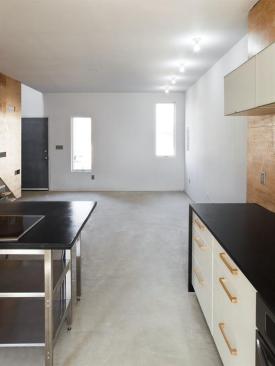 Typical combined kitchen/living/dining area
