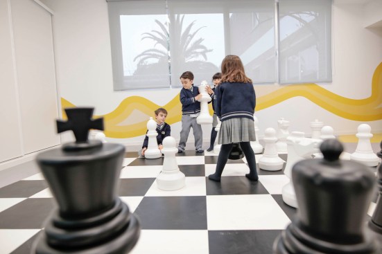 TheT human sized chessboard