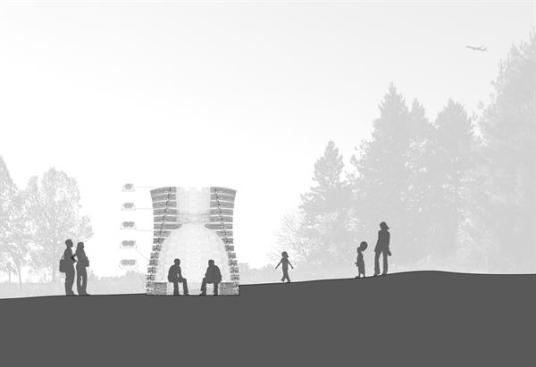 An axonometric representation of the final structure.