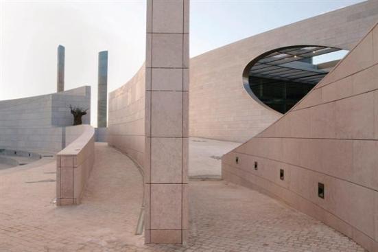 Pathways through plaza.