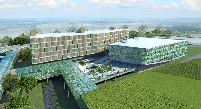 Business Center & Park Inn Hotel. Birds'-eye-view