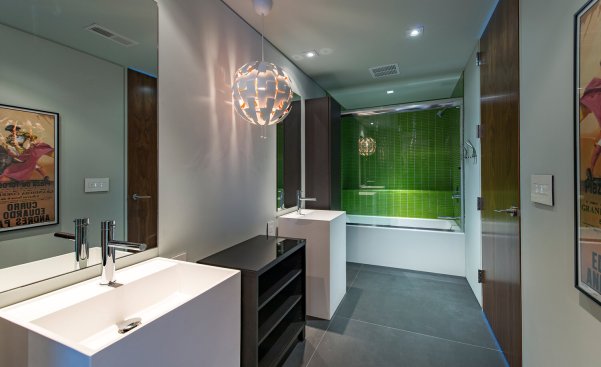 Walker Road modern house guest bathroom