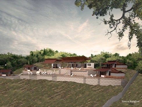 External Views of the House on the Lake Pavna, close to Mumbai