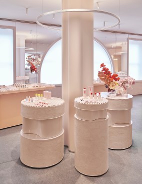 The interior is a collaboration between PRO—Peterson Rich Office and Gachot Studios