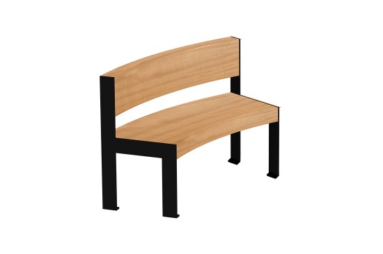 Bench 205. Small curved bench. 