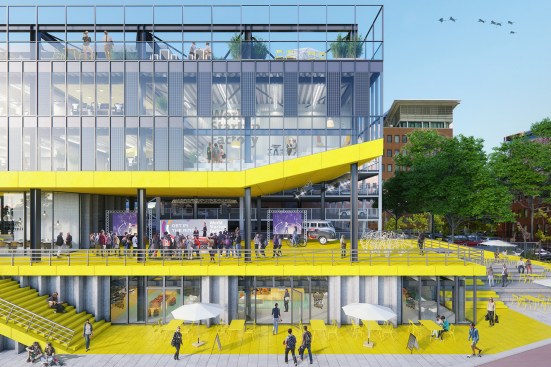 A dynamic lifted square interact with social entrepreneurship and the startup community