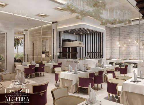 Luxury hotel restaurant interior decoration