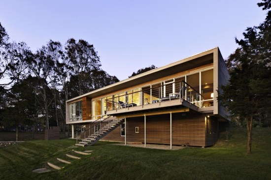 The river side of the main bar is an 88' long framed wall of glass