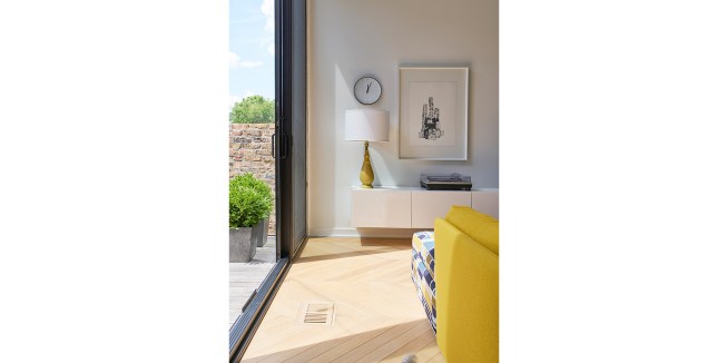 Home media, library & courtyard.