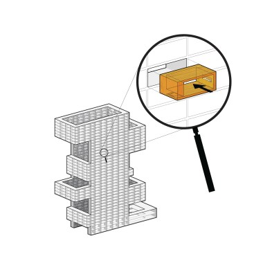 Modular units can fit into overall scheme.