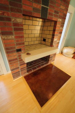 GriD Courtyard House_fireplace detail