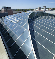 Sent in 11 separate shipments over several months, Linetec finished Super Sky’s aluminum-framed, custom vault and curved skylights in Ivory, and the narrow, single slope in Bistro Bronze. These high-performance architectural coatings meet the industry’s stringent requirements set by the American Architectural Manufacturers Association, AAMA 2605. This standard ensures the coatings exhibit outstanding resistance to humidity, color change, chalk, gloss loss and chemicals for long-lasting performance that requires minimal maintenance throughout the buildings’ lifespan.