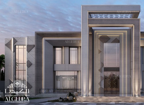 Modern villa facade design