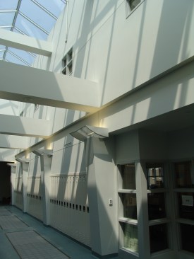 Natural light bathes the entire upper floor