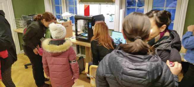 3D printing workshop at the Ilulissat Art Museum.