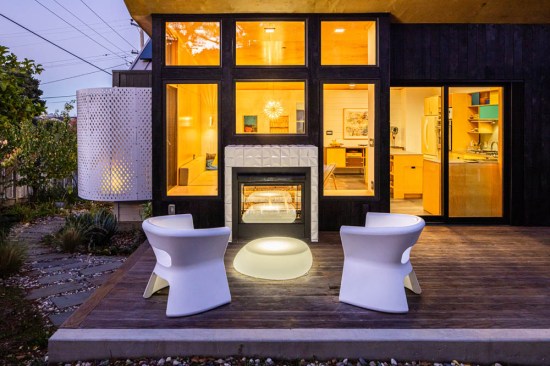 At dusk, the new addition really lights up from the inside. 