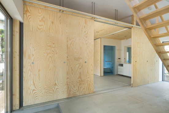 Principal bedroom is accessed directly from the front hall, and can be made entirely open or closed 