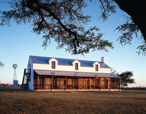 Butcher Ranch, Gonzales County, Texas – screened sleeping porch and windmill