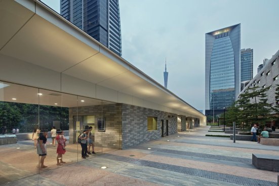 The project is as important for the extensive landscaping that surrounds it as for the building itself.