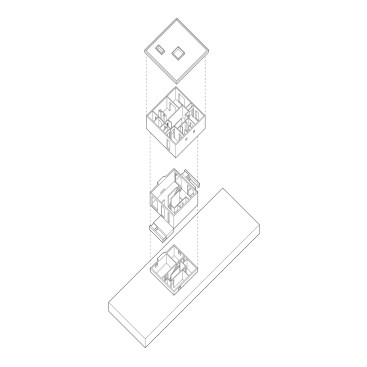 RZLBD / Albers House / exploded axo