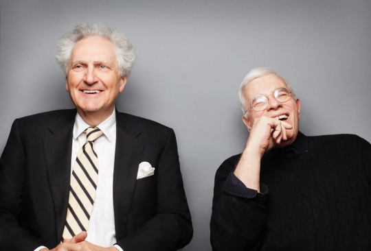 Léon Krier (left) and Peter Eisenman, both professors at the Yale School of Architecture.