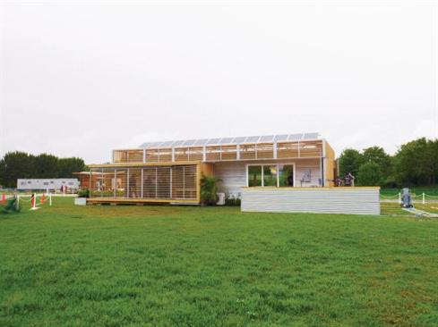 FLeX House features a modest 5-kilowatt solar array, with 22 panels and a microinverter for every pair.