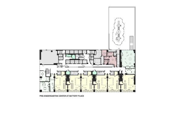 Plan drawing, M391 Pre-K Center, Manhattan, NY