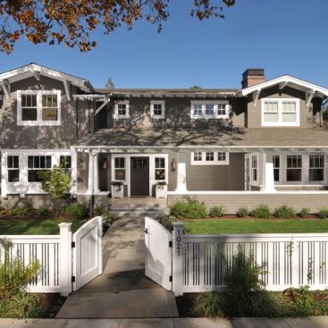 Architects: Catharine Fergus Garber, Daniel Garber, Fergus Garber Group, Palo Alto, CA &nbsp; Careful blending of the homeowners’ preferences, a love of of Arts and Crafts homes and a strong desire for a quiet and refined 'California Craftsmen' resulted in a family home with wide porches, horizontal lines and great attention to detail.