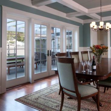 Architects: Catharine Fergus Garber, Daniel Garber, Fergus Garber Group, Palo Alto, CA &nbsp; Inside, the generous use of glass in Marvin windows and doors allows natural light to flood the home, providing brightness and exuberance.