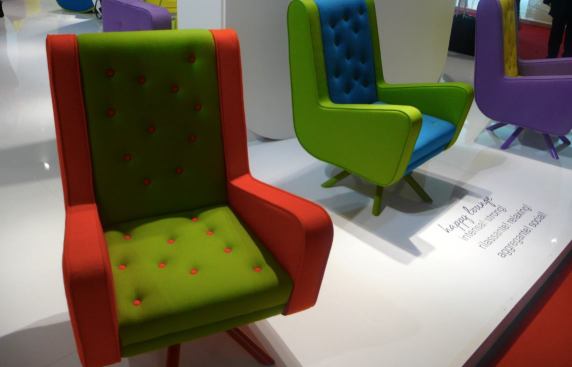 Adrenalina's brightly colored armchairs put a colorful twist on a classic form...