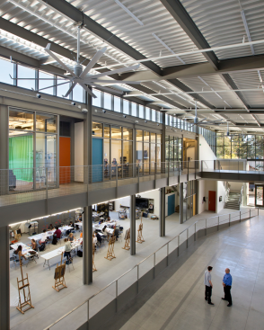 The gallery provides for display, performance, and access.