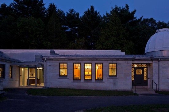 Exterior view of renovated section.