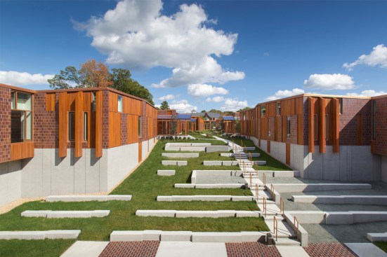Sloped amphitheater; community & sectional connections