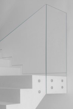 details of glass handrail