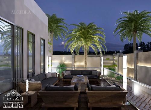 Luxury villa terrace design