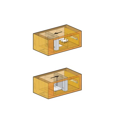 Units will feature sliding partition walls to maximize small footprint.