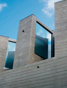 A Mix-Ready concrete pigment in "Outback" Davis Colors www.daviscolors.com Pigment comes in a bag that disintegrates during mixture, leaving no additional waste and ensuring an even spread of colors ? Mix-rate calculator shows how much pigment is needed for desired color ? One to five pounds of mix are added per 94 pounds of cement ? Works with Portland cement, fly ash, silica fume, lime, and other cement materials, but not with aggregate or sand ? Custom colors achieved by mixing available colors  B 795 silicone building sealant in charcoal Dow Corning www.dowcorning.com One-part, cold-applied silicone cures to medium modulus silicone rubber ? Can move 50 percent in either direction ? 32 ppi peel strength and 45 psi tensile strength ? Water resistant ? 12 standard colors plus custom options