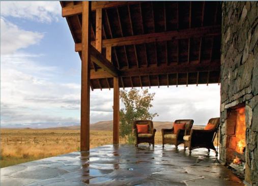 2008 CHDA  Walden, Colo., Residence  Project of the Year  Turnbull Griffin Haesloop Architects, San Francisco   Warmed by a fireplace and surrounded by spectacular views, the stone-floored porch makes a perfect place to pass an evening with friends and family.