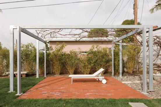 The patio view from the house.
