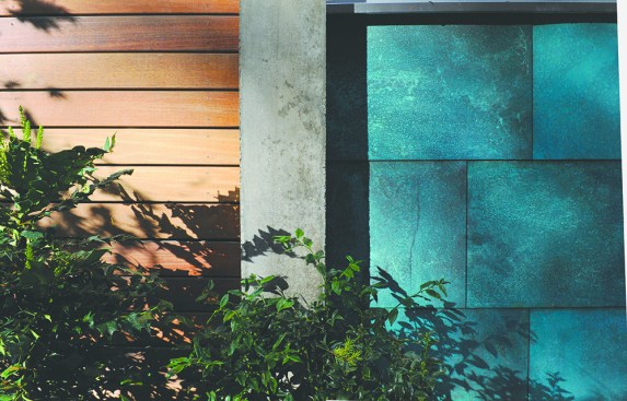 Hansen Road House copper patina detail