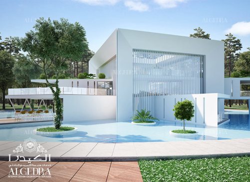 Modern villa facade design