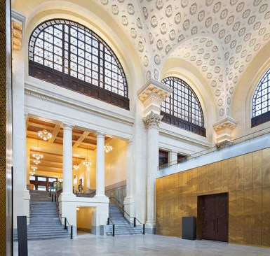 The restored processional route through the former General Waiting Room.