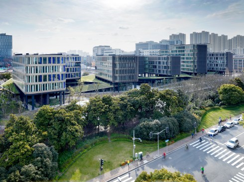 Aerial view of the campus